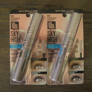 (2) Maybelline Lash Sensational Sky High Mascara #803 Brownish Black Waterproof